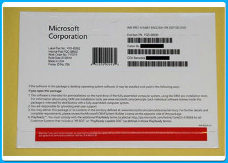 英国版マイクロソフト・ウインドウズ10プロ ソフトウェア64ビットEniune免許証の無期限保証