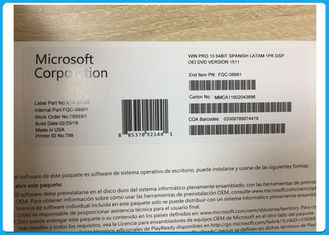 スペイン語Windows10プロ64bit DVD + OEMの主ステッカーのオンライン活発化