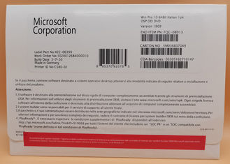 マイクロソフト・ウインドウズ10専門の64ビットOEMのパック元の免許証win10プロ イタリアの言語