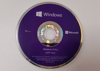 Windows 10の専門家64ビットDVD OEM Coa主免許証の原物100%のアラビア語の言語FQC -08983