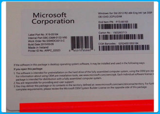 標準的なR2 X64の英国のWindowsサーバー2012小売り箱1PK DVD 2CPU/2VM OEMのパック